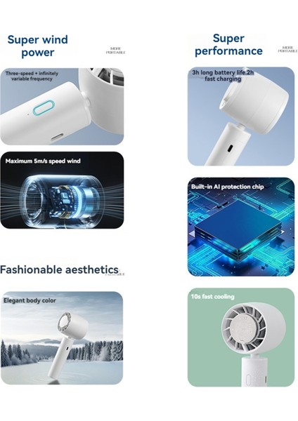 Yarı Iletken Soğutmalı Mini Taşınabilir El Fanı USB Şarjlı (Yurt Dışından) modelleri