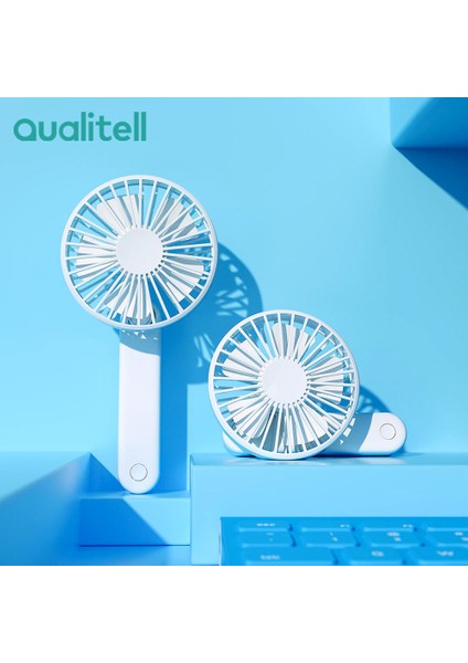 Qualitell Mini Katlanabilir Beyaz USB Şarj Edilebilir 3 Hızlı El Fanı (Yurt Dışından) indirimleri