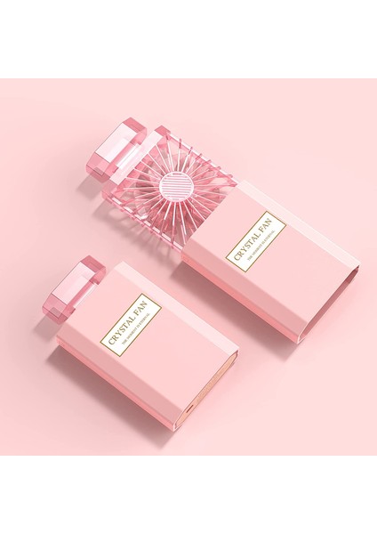 El Tutulabilir Parfüm Disk Fanı Pembe Şarj Edilebilir 3 Hızlı (Yurt Dışından)