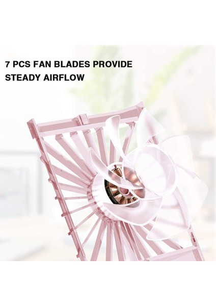 El Tutulabilir Parfüm Disk Fanı Pembe Şarj Edilebilir 3 Hızlı (Yurt Dışından)