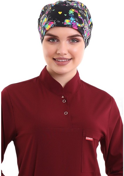 Tesettür Bone - 5007 Siyah Kelebek