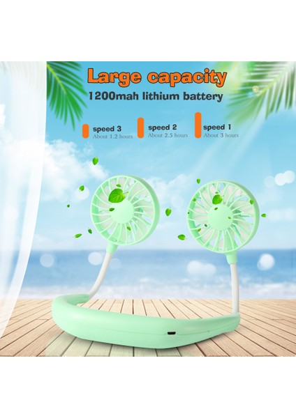 Taşınabilir Mini USB Şarj Edilebilir Boyun Fanı 3 Hız (Yurt Dışından) fiyatları