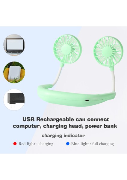 Taşınabilir Mini USB Şarj Edilebilir Boyun Fanı 3 Hız (Yurt Dışından) modelleri