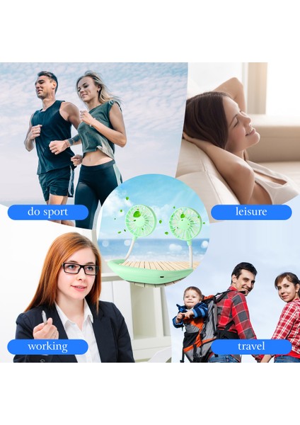 Taşınabilir Mini USB Şarj Edilebilir Boyun Fanı 3 Hız (Yurt Dışından) indirimleri