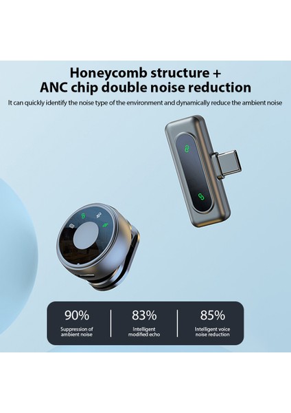 Kablosuz Mikrofon Çift Takılı Mikrofonlar Plug And Play Gürültü Azaltma（ (Yurt Dışından)