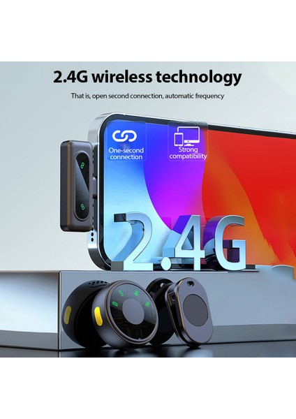 Kablosuz Mikrofon Çift Takılı Mikrofonlar Plug And Play Gürültü Azaltma（ (Yurt Dışından)