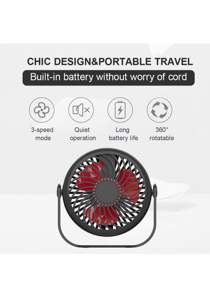 0,5 Inç USB Mini Masa Fanı 3 Hız 360° Dönebilen (Yurt Dışından) modelleri