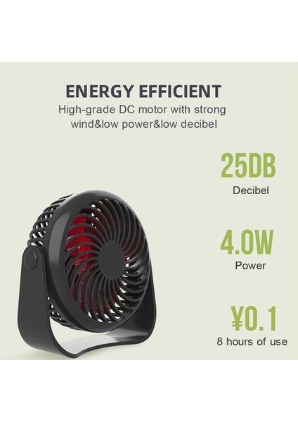 0,5 Inç USB Mini Masa Fanı 3 Hız 360° Dönebilen (Yurt Dışından) indirimleri