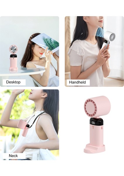 Taşınabilir El Tutmalı Boyun Masa Fanı 90° Açısı Ayarlanabilir 3600MAH Pil (Yurt Dışından) fiyatları