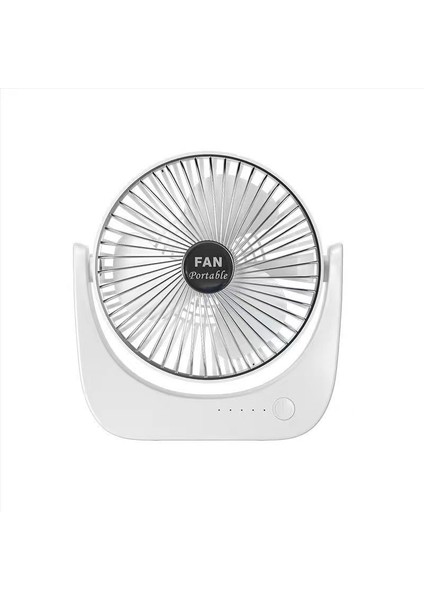 Masaüstü USB Şarjlı 6 Inç Parlak Gümüş Renkli Taşınabilir Sessiz Mini Elektrikli Fan (Yurt Dışından)