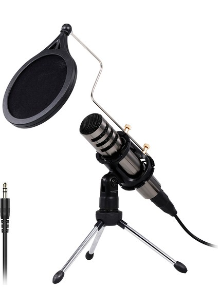 3.5mm Tripodlu Çok Fonksiyonlu Kondansatör Mikrofon (Yurt Dışından)