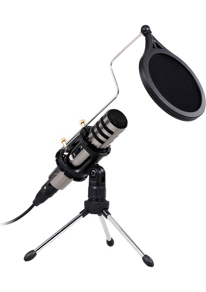 3.5mm Tripodlu Çok Fonksiyonlu Kondansatör Mikrofon (Yurt Dışından)
