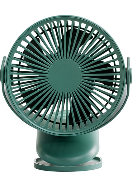 Masa Klipsli Çift Amaçlı Taşınabilir Yeşil 720° Açılı 4 Hız Ayarlı Fan (Yurt Dışından)