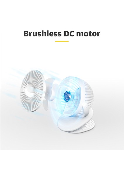 USB Şarj Edilebilir Mini Fan 3 Hız 360 Derece Dönüş (Yurt Dışından)