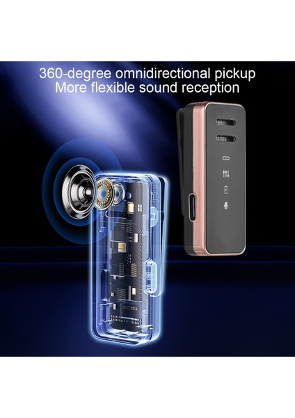 Cep Telefonu Için Mini Kablosuz Lavelye Mikrofonu 360° Yönlü Gürültü Azaltma (Yurt Dışından)