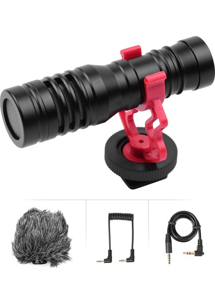 Evrensel Kardiyoid Kondansatör Mikrofon 3.5mm Kablolu Sarsıntı Sönümleyici Montaj (Yurt Dışından)
