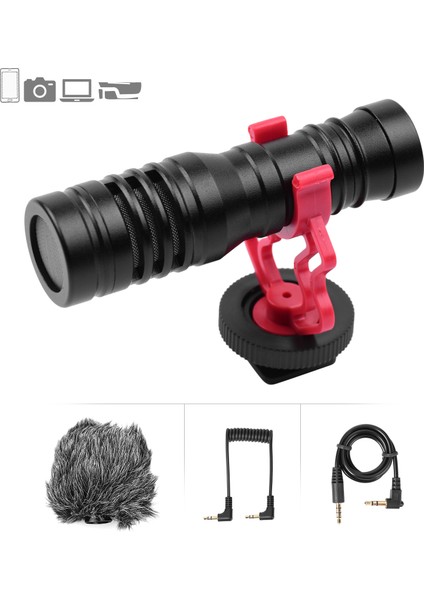Evrensel Kardiyoid Kondansatör Mikrofon 3.5mm Kablolu Sarsıntı Sönümleyici Montaj (Yurt Dışından) indirimleri