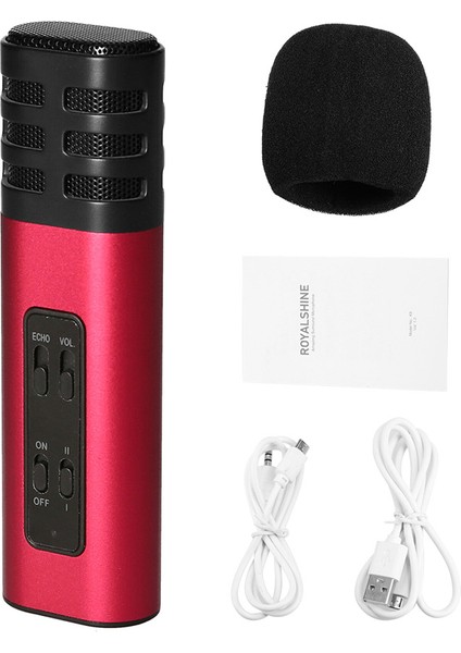 Cep Telefonu Için Gömülü Şarj Edilebilir El Çantası Karaoke Mikrofonu (Yurt Dışından)