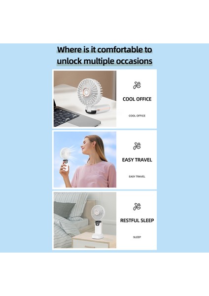 Taşınabilir Mini El Fanı 5 Ayarlı Hızı Sessiz Çalışma (Yurt Dışından) indirimleri
