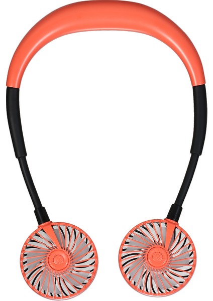Taşınabilir USB Şarj Edilebilir Boyun Fanı Çift Başlıklı (Yurt Dışından)