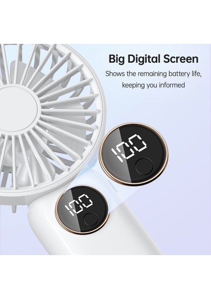Taşınabilir Mini Ellik Fan 5 Ayarlı Hızı Sessiz Çalışma (Yurt Dışından)