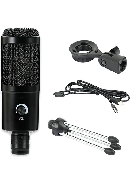USB Evsesi Vokal Kayıt Mikrofonları Masaüstü Mini Tripod Standı (Yurt Dışından)