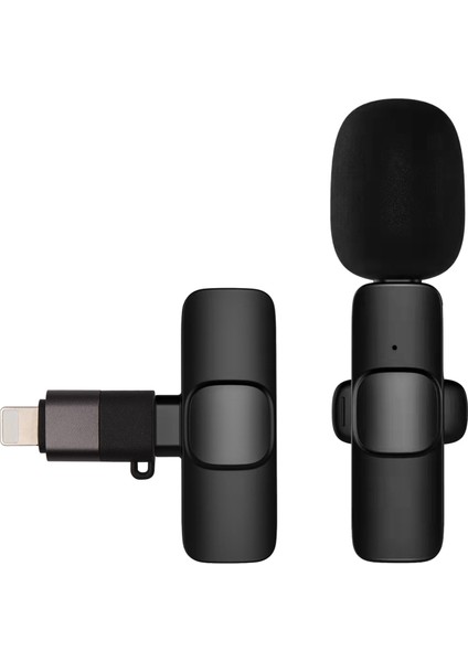 Mini Kablosuz Lavalier Mikrofonu Android ve Ios Uyumluluğu Her Yönlü (Yurt Dışından)