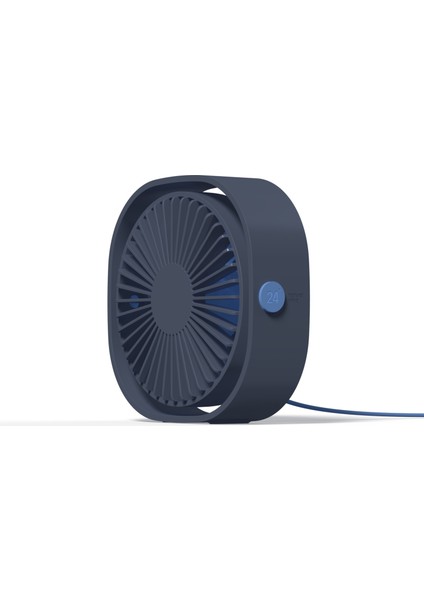 Sınır Ötesi Masaüstü Mini USB Fan 3 Hızlı 360 Derece Döner Mavi (Yurt Dışından)