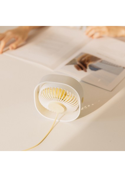 Sınır Ötesi Masaüstü Mini USB Fan 3 Hızlı 360 Derece Döner Mavi (Yurt Dışından) indirimleri