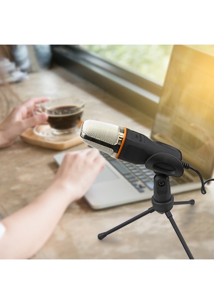 3.5mm 360° Dönebilen Telefon ve Bilgisayar Için Kayıcı Dalı Kablolu Kondansatör Mikrofon (Yurt Dışından)