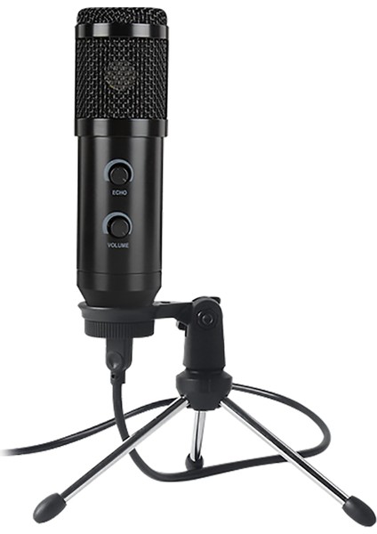 Profesyonel USB Kondansatör Mikrofon Ses Seviyesi ve Reverberasyon Ayarı Tak ve Çalıştır (Yurt Dışından)