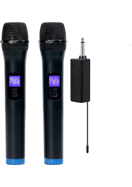 Çift Klı Kablosuz Mikrofon LCD Ekranlı (Yurt Dışından)