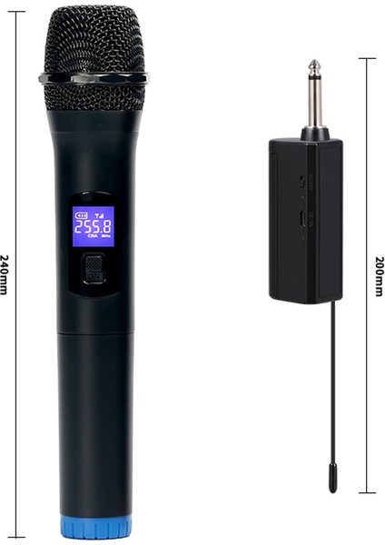 Çift Klı Kablosuz Mikrofon LCD Ekranlı (Yurt Dışından)