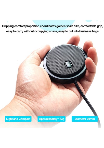 UM02 Toplantı ve Sesli Sohbet Için USB Her Yönlü Kondansatör Mikrofonu (Yurt Dışından)