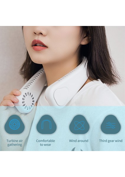 Taşınabilir Boyun Fanı USB Şarj Edilebilir 3 Hızlı (Yurt Dışından) modelleri