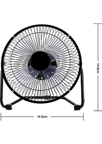 Mini USB Fan Masa Fanı 4 Metal Kanatlı Siyah (Yurt Dışından) fiyatları
