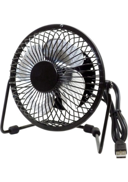 Mini USB Fan Masa Fanı 4 Metal Kanatlı Siyah (Yurt Dışından) indirimleri
