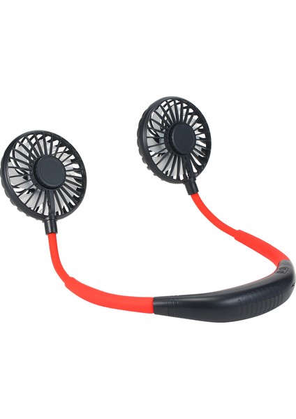 Boyun Bandı Fanı Renkli LED Işıkları USB Şarj Edilebilir (Yurt Dışından)
