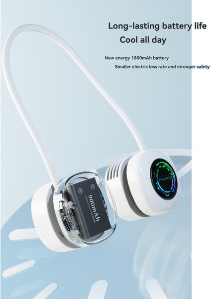 Kolay Kullanımda Boyun Fanı USB Şarj Edilebilir 360° Katlanabilir (Yurt Dışından)