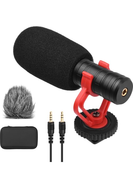 Kamera Mikrofonu Kardiyal Kondansör 3.5mm Portlu Video Kaydı Için Şok Emici Montaj (Yurt Dışından)