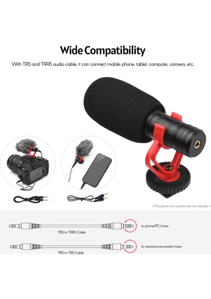 Kamera Mikrofonu Kardiyal Kondansör 3.5mm Portlu Video Kaydı Için Şok Emici Montaj (Yurt Dışından) indirimleri