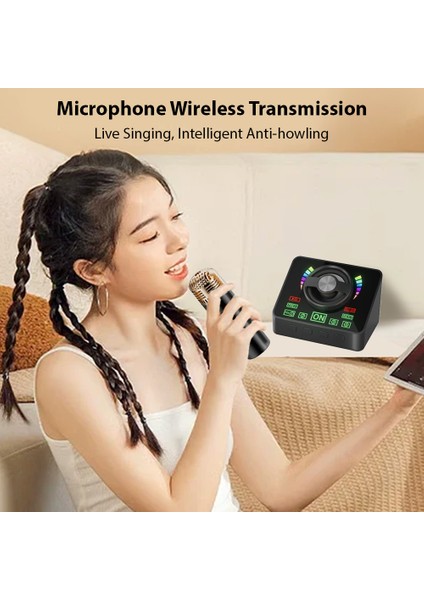 Mini Kablosuz Karaoke Makinası Çift Mikrofonlu Rgb Işık Efektli (Yurt Dışından) fırsatları