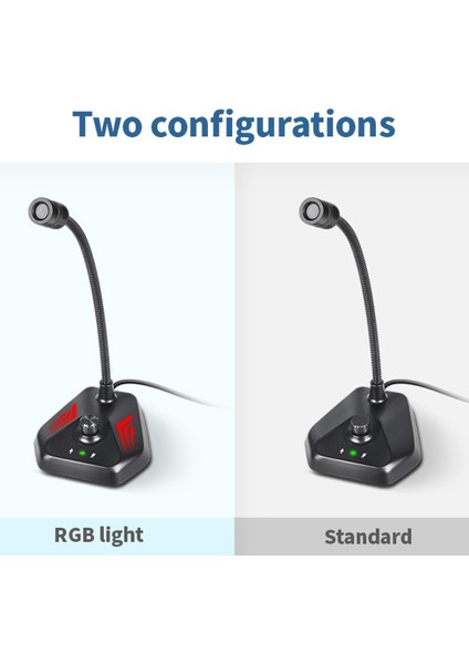 Bilgisayarlar USB Mikrofonu Rgb Taban Gürültü Azaltma (Yurt Dışından)