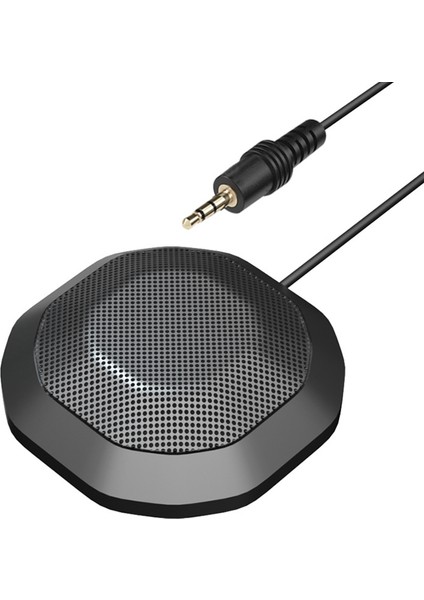 Taşınabilir 3.5mm Şarja Sahip 360° Tüm Yönlü Konferans Mikrofonu, Tak ve Kullan (Yurt Dışından)