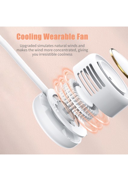 El Serbest Boyun Fanı USB Şarj Edilebilir 360° Katlanabilir (Yurt Dışından) modelleri