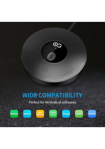 Masaüstü USB Mikrofonu 360° Tüm Yönlü 10M Alıcı Mesafeli (Yurt Dışından)