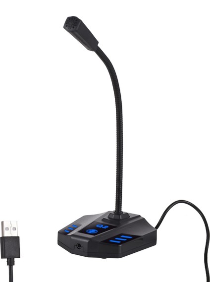 USB Bilgisayar Mikrofonu Gürültü Engelleme 360 Derece Şortlu Kollu Tasarım (Yurt Dışından)