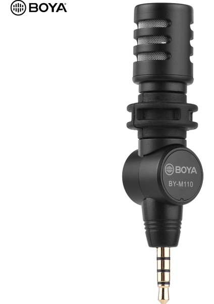 Boya BY-M110 Mini Omnidirectional Kondansatör Mikrofon 3.5mm Bağlantı 180° Katlanabilir Pil Olmadan (Yurt Dışından)