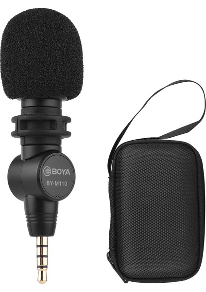 Boya BY-M110 Mini Omnidirectional Kondansatör Mikrofon 3.5mm Bağlantı 180° Katlanabilir Pil Olmadan (Yurt Dışından)