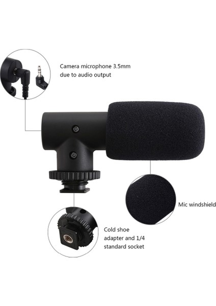 Mini Tek Yönlü Kondansatör Mikrofon 3.5mm Cep Telefonu ve Bilgisayar Için Evrensel (Yurt Dışından)